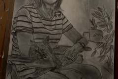Frau mit Hund